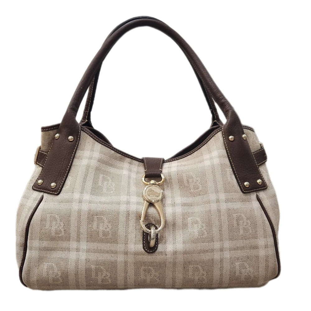 Dooney & Bourke Authentic Tweed Signature Tote Handbag, Tan/Brown, Women's OS